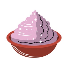 Whipped Cream Vector Illustration