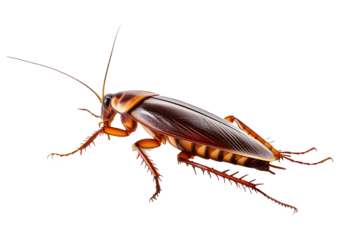 American cockroach, Periplaneta americana isolated on transparent or white background
