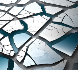 Abstract natural ice texture. Freezy ice surface. Blue backdrop with cracks and scratches on frozen water. Banner.pattern on winter window.generative ai