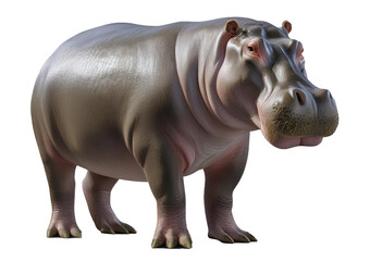Fototapeta premium Hippopotamus isolated on transparent or white background