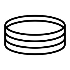 Kids Pool Vector Line Icon Design