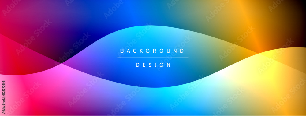 Leinwandbilder Bright rainbow style color gradient with curve round shape line background. Vector Illustration For Wallpaper, Banner, Illustration, landing page
