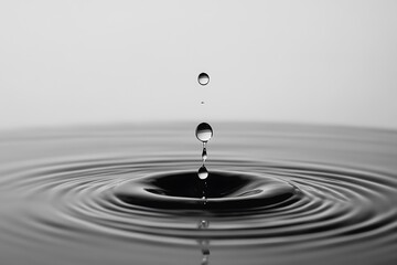Water Droplet Impacting Still Surface Creating Ripples