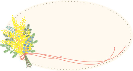 ミモザの花のベクター素材イラスト