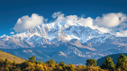 Obraz premium Majestic snow-capped mountain range andes region nature landscape scenic view tranquil beauty