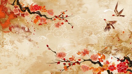 Asian design element background