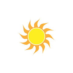 Sun vector icon. Summer illustration sign. hot symbol or logo.