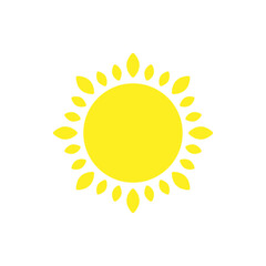Sun vector icon. Summer illustration sign. hot symbol or logo.