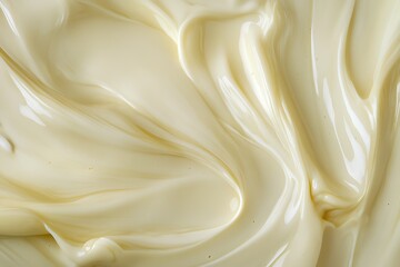 Obraz premium Creamy White Chocolate Swirls Texture Background