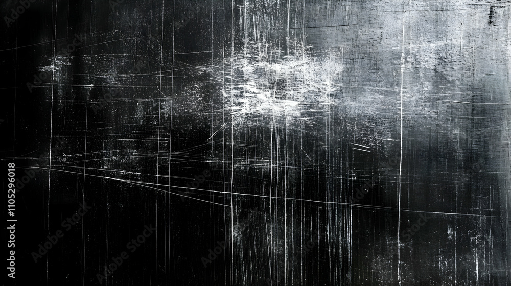 Poster abstract black and white scratched texture background image shows grunge design with overlay effects