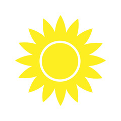 Sun vector icon. Summer illustration sign. hot symbol or logo.