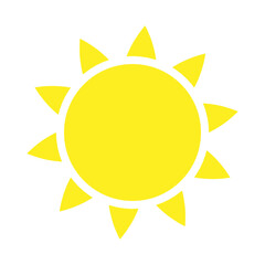Sun vector icon. Summer illustration sign. hot symbol or logo.
