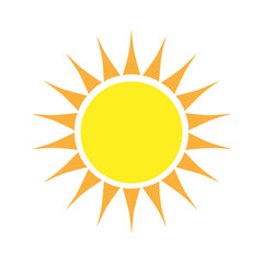 Sun vector icon. Summer illustration sign. hot symbol or logo.