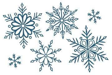 set of Christmas snowflakes