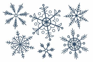 Fototapeta premium set of snowflakes