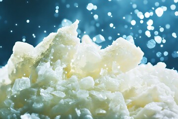 White Crystal Formation Abstract Background