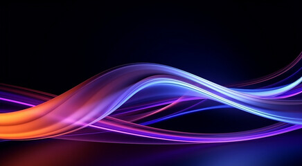 Fototapeta premium Abstract vibrant flowing lines. Concept of energy, technology, and futuristic design.
