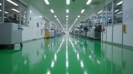 Cleanroom Manufacturing Facility Corridor.