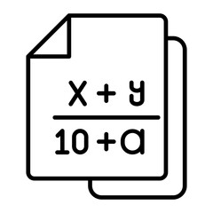 Equation Elements line icon