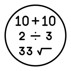 Numerical Notions line icon