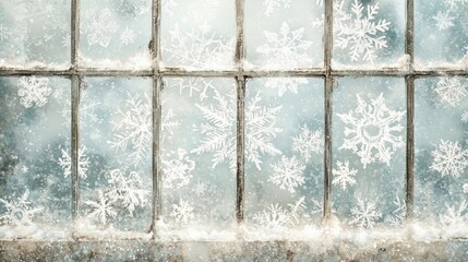 Winter wonderland scene frosted window nature photography cozy indoor setting tranquil viewpoint