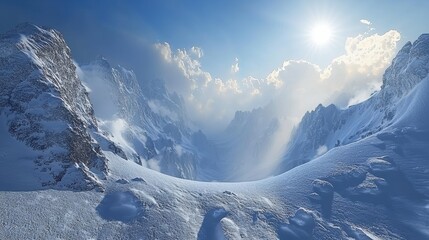 Majestic mountain range at sunrise nature landscape photography serene atmosphere aerial view