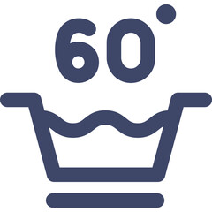 Symbols for washing machine settings including temperature and fabric care instructions for optimal laundry