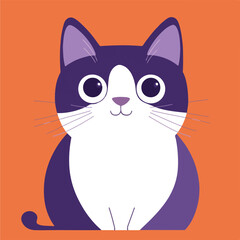 Cheerful Animal Illustration on Bright Orange Background with Floral Nature Design.
