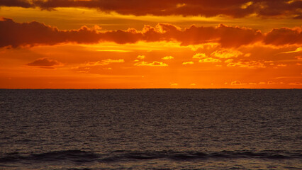 sunset on the beach