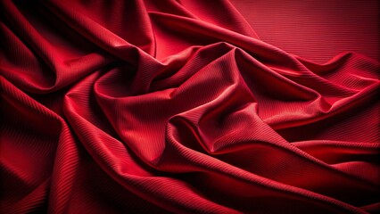 Obraz premium Deep Crimson Drapery Luxurious Fabric Texture with Rich Red Hues and Subtle Ribbing