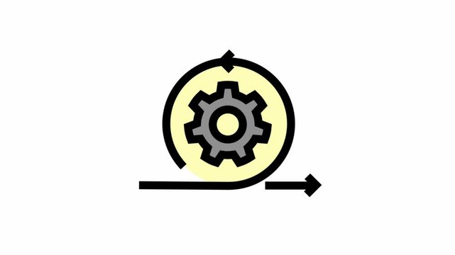 Modern Agile sprint circle animated icon - Agile and teamwork symbol motion design