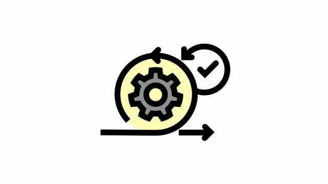 Modern Agile sprint circle animated icon - Agile and teamwork symbol motion design