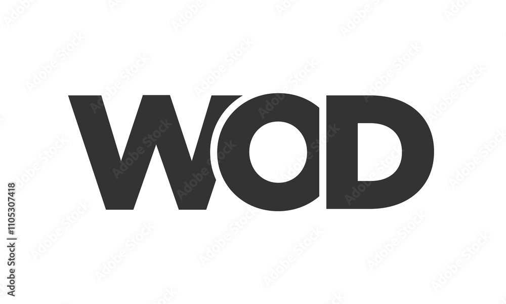 Poster wod logo design template with strong and modern bold text. initial based vector logotype featuring s