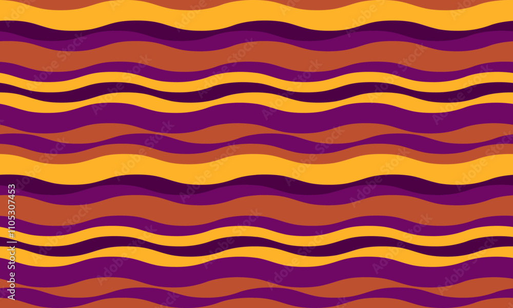 Poster abstract background with wavy stripes in vibrant colors, creating a rippled, liquid effect. smooth c