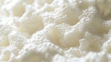 Close Up Of Creamy White Bubbles Texture