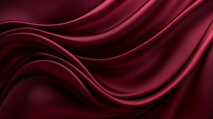 Fototapeta premium Sumptuous burgundy silk texture exudes elegance and luxury.