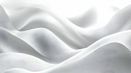 Obraz premium Abstract 3D White Wavy Background with Subtle Textured Pattern