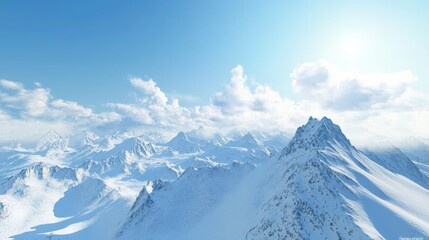Majestic mountain range snowy landscape scenic view natural beauty daylight brightness