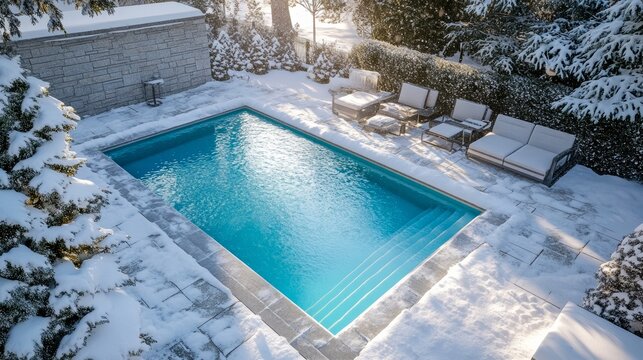 Pool In Snow Pool Snow-Bilder: Stock-Fotos & -Videos. | Adobe Stock