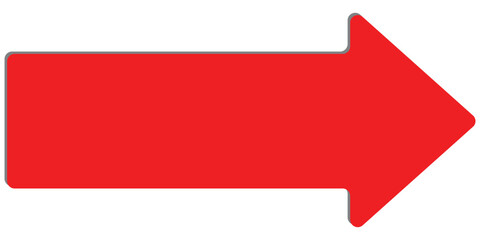 Long arrow icon. Right pointing arrow. Straight large solid long red arrow icon. vector illustration eps 10.