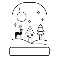 Christmas globe icon, snow globe icon . vector illustration eps 10.