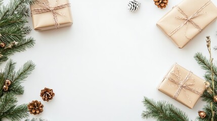 a classy top view new year celebration setup with copy space