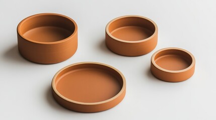 Bold terracotta color background for minimalist design