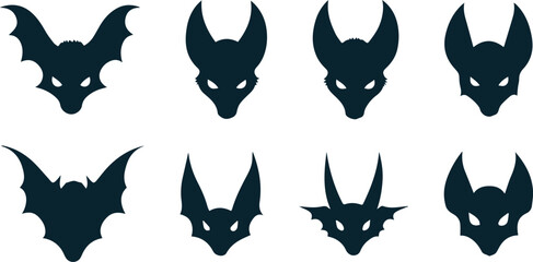 Tribal Bat Head Vector