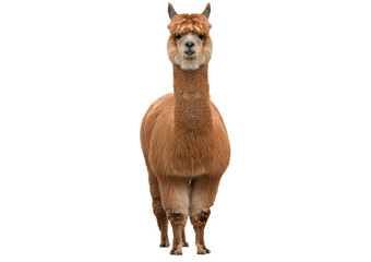 Fototapeta premium Alpaca isolated on a transparent or white background