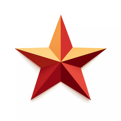 Fototapeta premium red star isolated on white drop