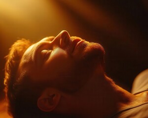 Naklejka premium Patient preparing for physical exam, warm lighting, gentle atmosphere