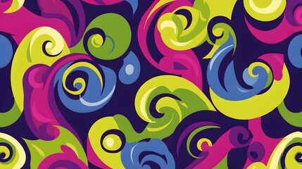 Obraz premium Abstract Swirling Colorful Pattern Design