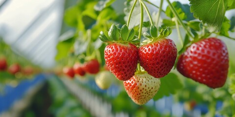 Strawberry hydroponic farm showcasing vibrant strawberries thriving in a hydroponic system. Explore the innovative techniques of strawberry hydroponic farming for optimal growth and yield.