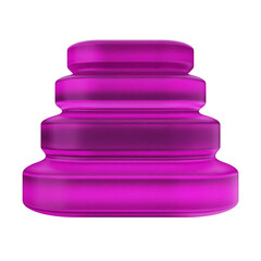 3d glass geometric abstract purple color